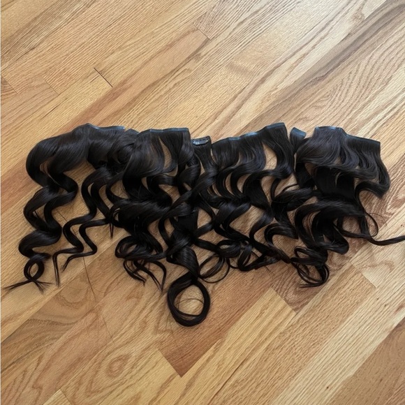 Real hair extensions brunette brown clip in extensions - Picture 1 of 4